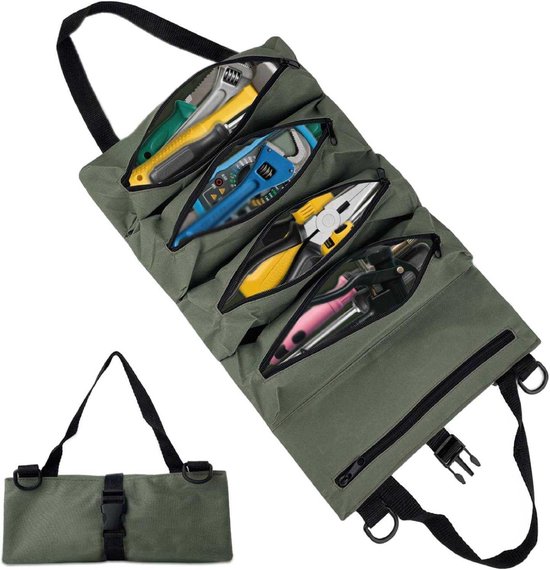 Werkzeugtasche Zum Aufrollen Verstellbare Werkzeugtasche Aus Segeltuch Geeignet Für Schlüssel Multifunktionale Einkaufstasche Mit 5 Kleine Für