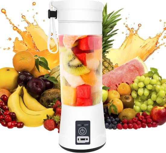 Tragbarer Standmixer (380 Ml), Smoothie-mixer, Leistungsstarker, Wiederaufladbarer Smoothie-mixer Mit 6 Klingen, Mini-mixer Für Küche, Büro Und Fitnessstudio
