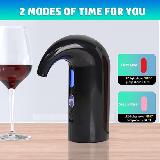 Elektrischer Weinausgießer Mit Belüfter Tragbare Weinkaraffe Mit Ein-knopf-bedienung Weinpumpenspender Für Rot Und Weißwein Automatischer Über