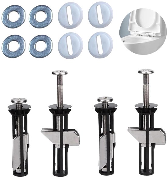 Set Mit 4 Wc-sitzschrauben, Wc-sitzschrauben Aus Edelstahl, Montagematerial Für Wc-ablage, Scharnierschrauben, Einfache Montage