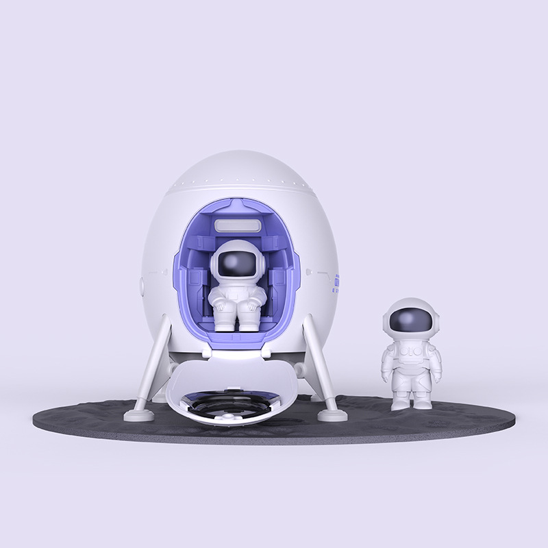 Astronauten-galaxie-lichtprojektor, Raumschiff-deckenprojektor Mit Fernbedienung, Timer, Mond-meteoriten-kratermatte