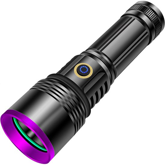 365nm Uv-taschenlampe Mit Led-licht Wiederaufladbar Über Usb Schwarzlicht Urindetektor Holzlampe Für Die Farben Harz Pfirsich Skorpion Mineral