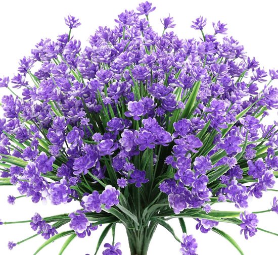 Bündel Mit 6 Künstlichen Kunstblumen Geeignet Für Den Außenbereich Uv-beständige Kunststoffimitation Von Grünpflanzen Sträuchern Und Anderen Für