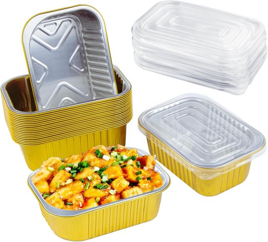 20 Aluminiumfolienschalen Größe L 1050 Ml 220 X 150 X 45 Mm Grillschalen Material Aluminium Ideal Zum Backen Braten Und Kochen Kleine Schalen Für