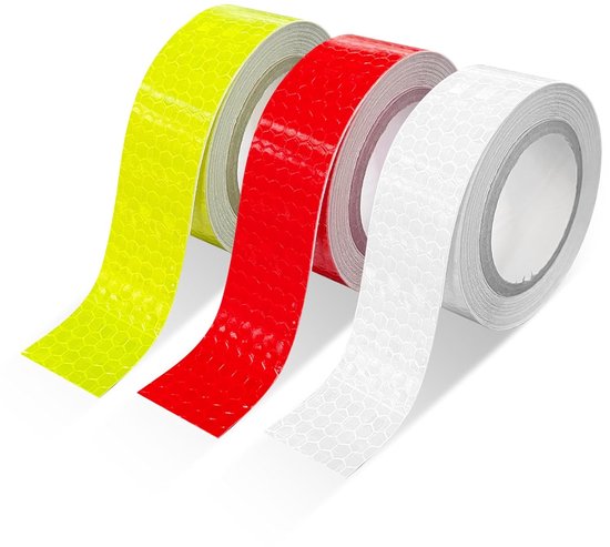 3 Rollen Reflektierendes Klebeband, 3 M × 50 Mm, Wasserfeste Reflektierende Streifen, Reflektierendes Band Für Fahrradhelm, Schultaschen Und Kleidung