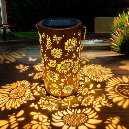 Solarbetriebene Sonnenblumenlampe – Wasserdicht – Außenbeleuchtung