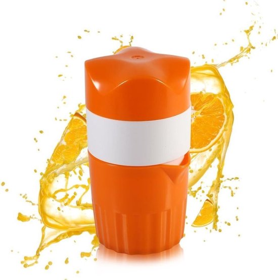 Orangenpresse – Handpresse Für Zitrusfrüchte – Saftgewinnung – Kuppelförmiges Design – 9 X 17,5 Cm – Orange