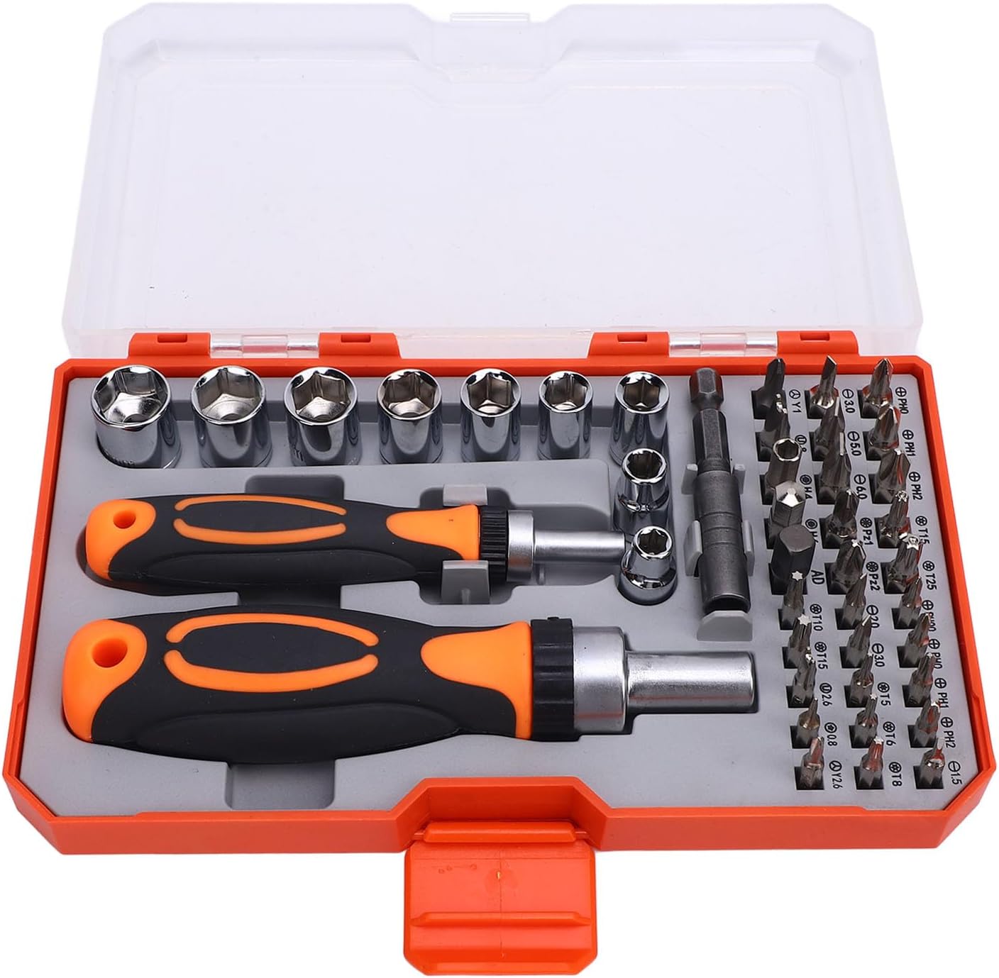 42-in-1 Ratschenschraubendreher-bit-set, Magnetisches Schraubendreher-set Aus Hochdichtem Chrom-vanadium-stahl Mit 30 Bits Und 9 Innensechskant-aufsätzen Für Wartungsarbeiten