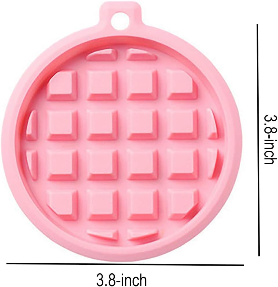Ein Set Aus 2 Silikon-waffelformen, Muffinformen, Waffeleisenformen, Schokoladenformen, Bonbonformen Und Seifenformen In Grau Und Rosa (rund - 9,7 X 9,7 X 1 Cm)