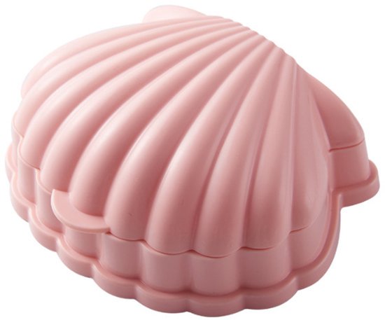 Muschelförmiger Seifenhalter – Selbstentleerend, Für Waschbecken, Rosa (1 Stück)