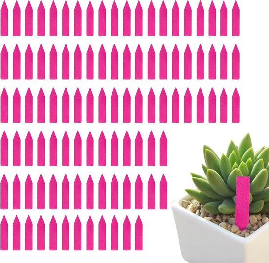 Rosa Kunststoff-pflanzenetiketten, 300 Wasserfeste Gartenstecker-etiketten Für Blumen, Gemüse, Kräuter Und Setzlinge
