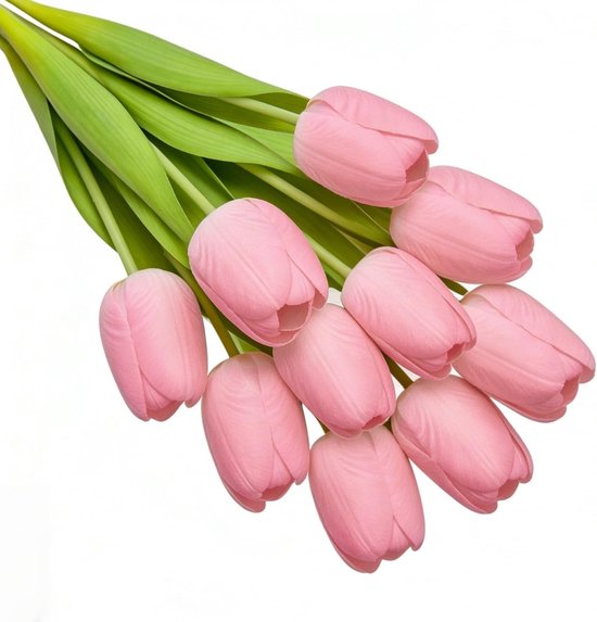 10 Künstliche Tulpen, Naturgetreu, Geeignet Für Zuhause, Schlafzimmer, Büro Sowie Für Hochzeiten Und Partys (rosa)