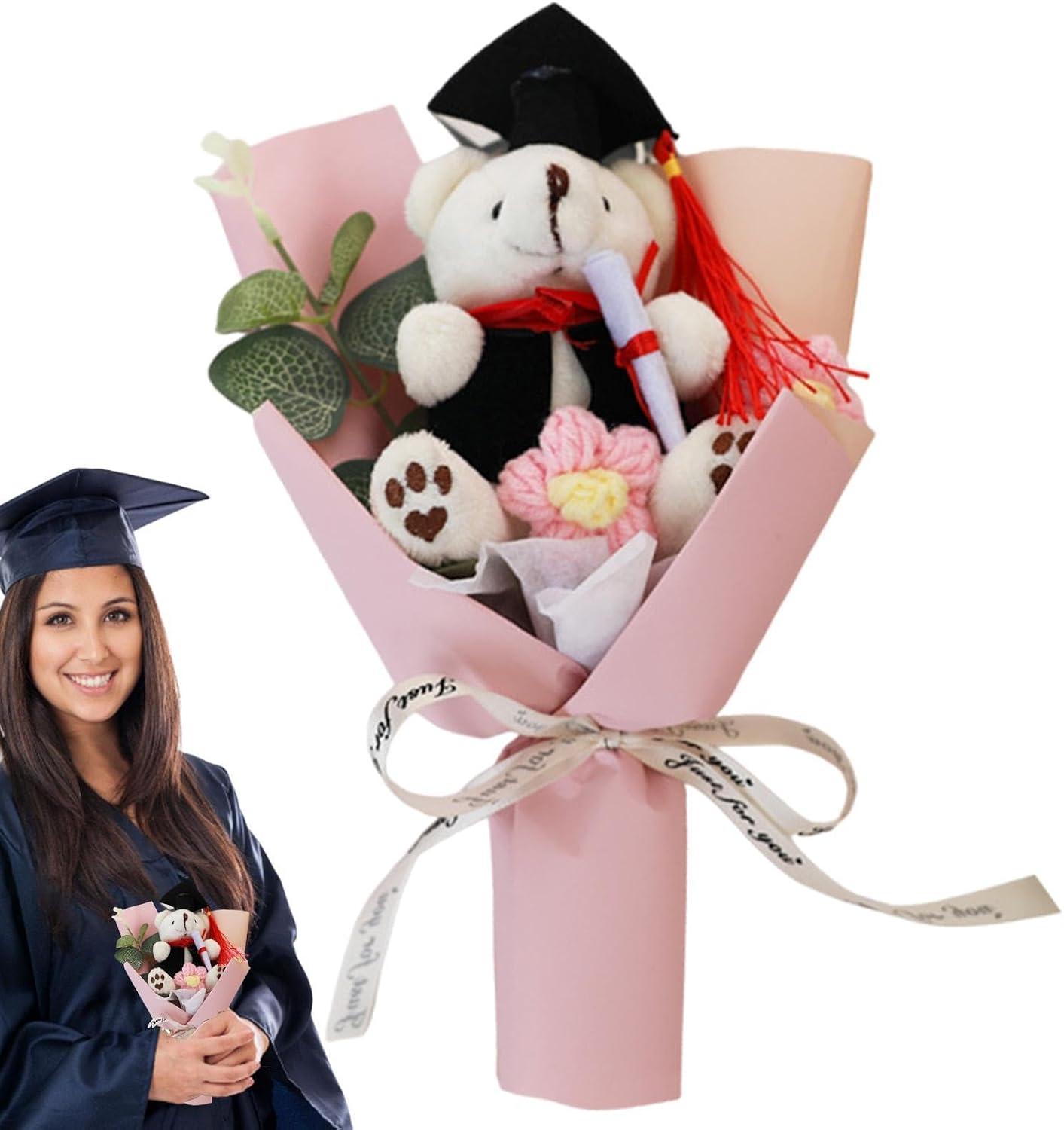Abschluss-bären-blumenstrauß, Blumenstrauß Handgefertigte Babyzimmerdekoration Für Jungen