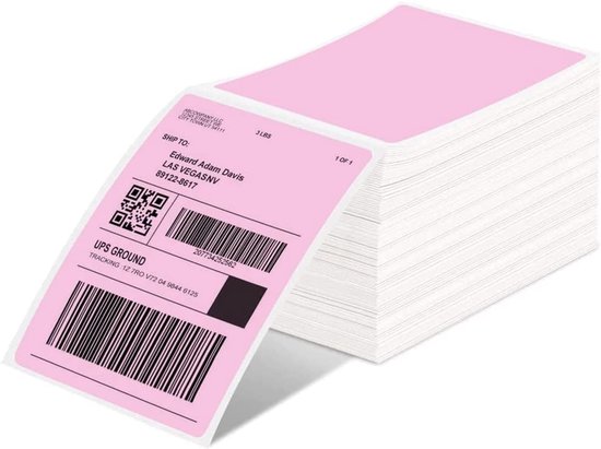 500 Thermotransferetiketten – Rosa – 10 X 15 Cm – Geeignet Für Versand Und Etikettierung – Wasserfest – Fleckenabweisend