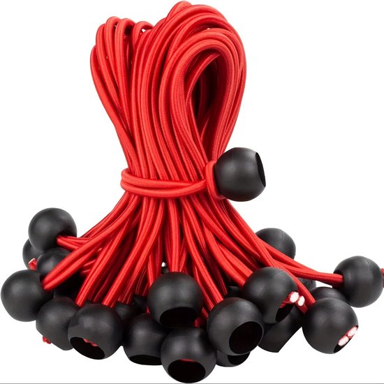Elastisches Seil – Rot – 10 Cm – Geeignet Für Zelte – Wasserdichter Spanner – 25er-packung