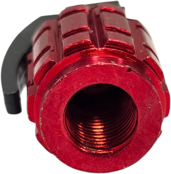 4 Granatenförmige Ventilkappen Aus Aluminium, Schrader-ventil, Für Fahrrad-, Motorrad-, Auto-, Quad- Und Rollerreifen, Rot