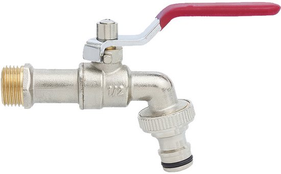 Frostbeständiger Gartenhahn 1/2" – Rot, Für Haus, Garten, Industrie