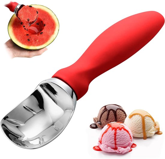 Eiskugelportionierer Mit Komfortablem Griff – Professioneller, Robuster Eiskugelportionierer Für Sorbet, Keksteig, Melone – Spülmaschinenfest – Metall