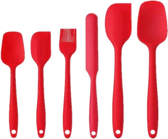 Küchenutensilien, Küchenspatel, Silikonspatel, Silikon-backpinsel, Küchenbürste, Einheitsgröße, Rot