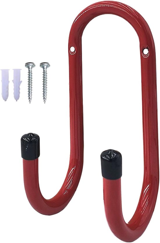 Garagenhaken – Werkzeughaken – Werkstattorganisation – U-förmiges Design – 17 X 8 X 8 Cm – Rot
