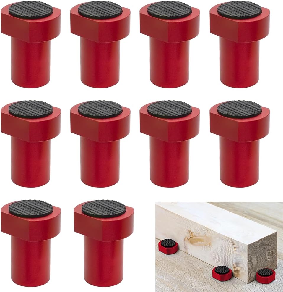 12-teiliges Set Tischklemmen Für Die Holzbearbeitung, 19-mm-hakenlöcher, Hakenklemmen Aus Aluminiumlegierung Für Werkbank Und Holzbearbeitung, Befestigungsteile