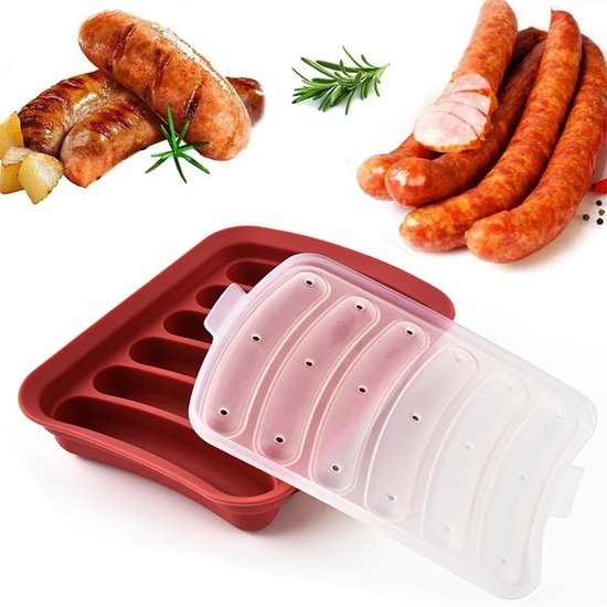 6 In 1 Silikon Wurstform Für Selbstgemachte Hamburger, Hotdogs, Eiswürfel, Bonbons, Gelee, Schokolade Zum Selbermachen, Für Hotdogs, Eier, Würstc