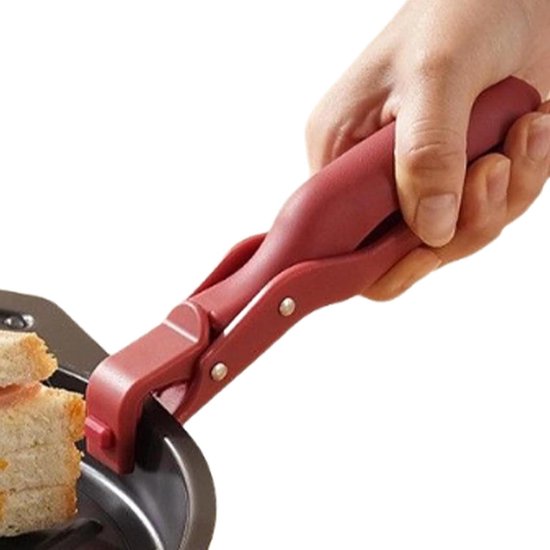 Heißwasserzange – Hitzebeständige Zange – Sicheres Kochen – Rutschfestes Design – Ergonomischer Griff – Rot