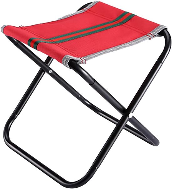 Klappbarer Campingstuhl, Tragbarer Stuhl, Faltbar, Leicht, Ideal Für Angelausflüge Und Partys, Rot
