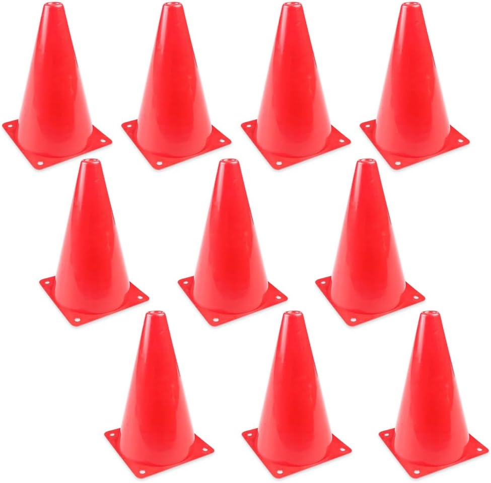 10 Stück 18 Cm Verkehrskegel, Trainingskegel, Markierungskegel Für Fußball, Markierungskegelhalter Aus Kunststoff, Verkehrskegel Für Sport, Spiele, Verkehrszeichen