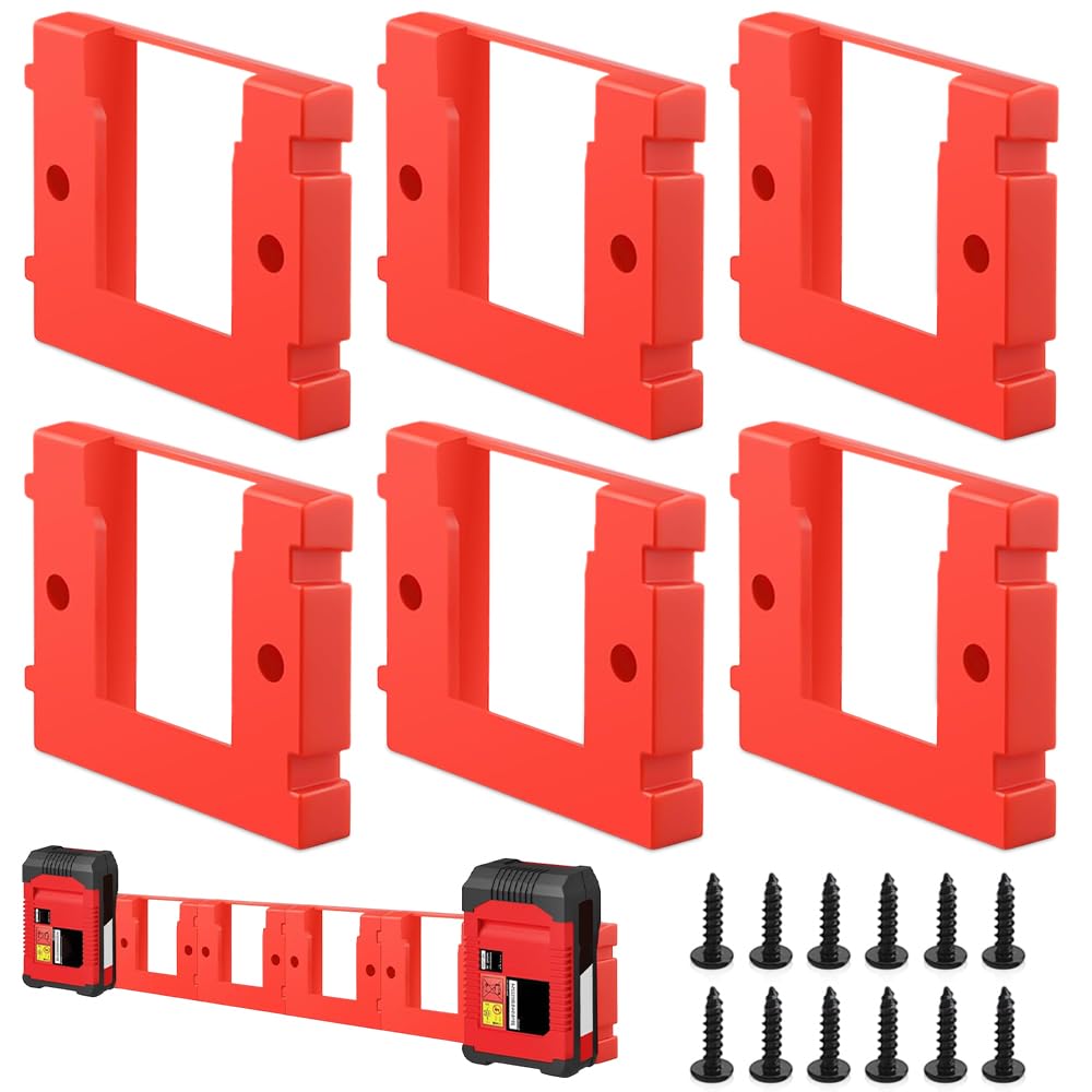 Set Mit 6 18v-batteriehaltern Für Einhell Power X-change Mit Schrauben, Aufbewahrungsrahmen, Kompatibel Mit Einhell Pxc 18v-batterien