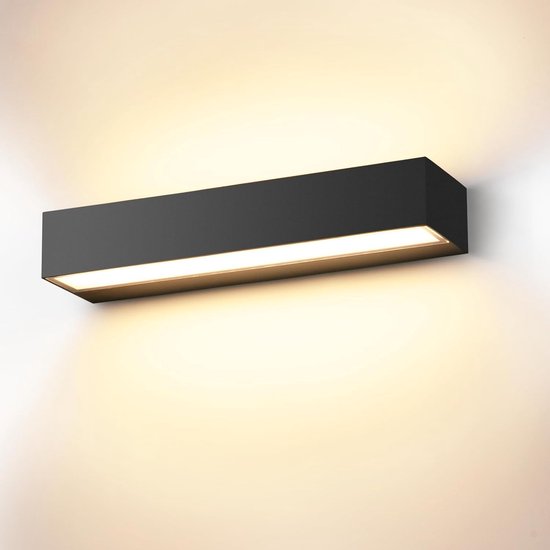 30 Cm Wandleuchte Für Den Innenbereich, Schwarze Led 3000k Wandleuchte Für Den Außenbereich, Warmweißes Licht 18w Wandleuchte Für Den Innenbereich