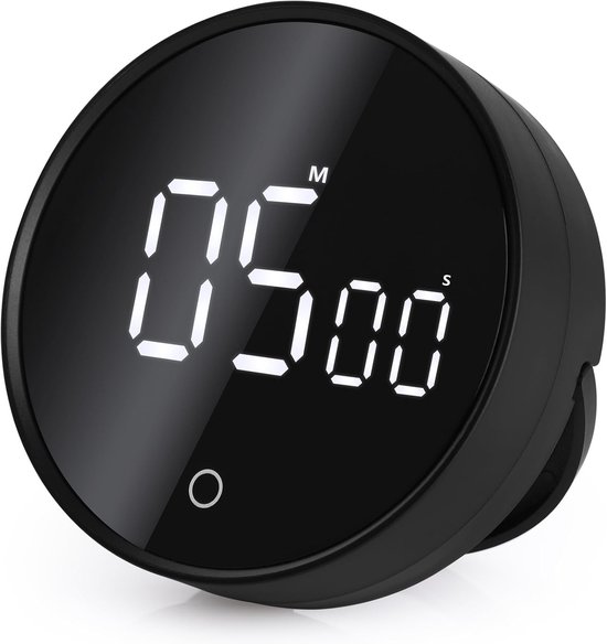 Digitaler Küchentimer 199-minuten-countdown-timer Mit Drehfunktion Großer Led-stoppuhr Lautstärkeregelung Geeignet Für Küche Arbeitszimmer Und Schwarz
