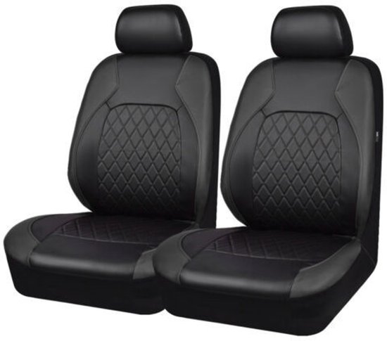 Universelle Sitzbezüge Pu-leder Vordersitze Kunstleder Sitzbezüge Seitenairbag Universell Für Die Meisten Pkw Lkw Transporter Und Suvs 2-teilig