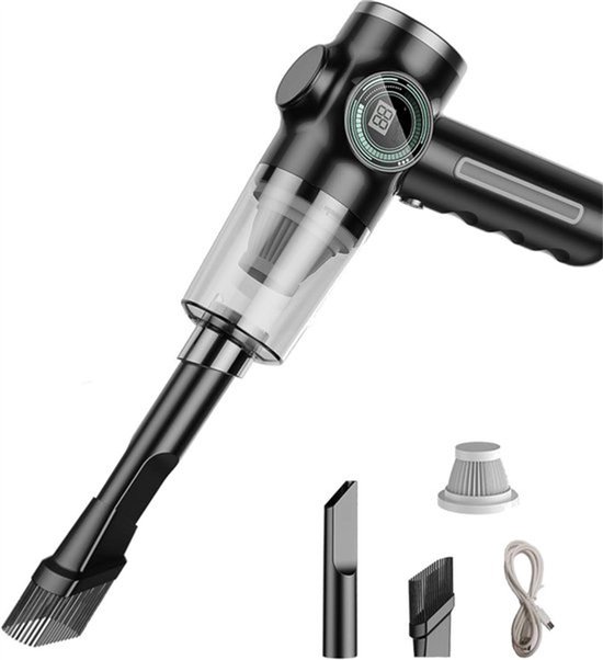 Mini-autostaubsauger – Kabellos – Schwarz