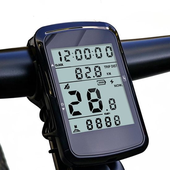 Fahrradcomputer Kabelloser Kilometerzähler Mit Großem 2 4-zoll-display 1200 Mah Akku Wasserdicht Mit Manueller Hintergrundbeleuchtung Befestigung 2,4