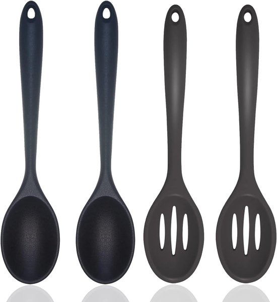 Kochlöffel-set 4-teilig Antihaft-küchenlöffel Silikonlöffel Antihaftbeschichtet Und Hitzebeständig Zum Rühren Backen Und Mischen 20 3 X 4 5 Cm 20,3
