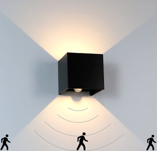 Außenleuchte Mit Bewegungsmelder – Wandleuchte – 3000 K – 12 X 12 X 12 Cm – 20 Watt – Schwarz – Led