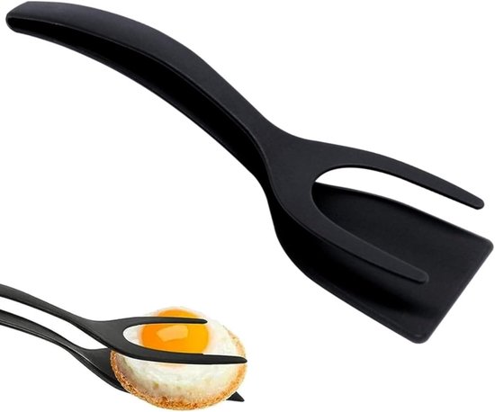 Pfannkuchen-eierwender Pfannenwender Und Spiegelei-wender 2-in-1-wender Eierkocher Gedrehter Pfannenwender Grillzange Küchenhelfer Für Gegrilltes Rot
