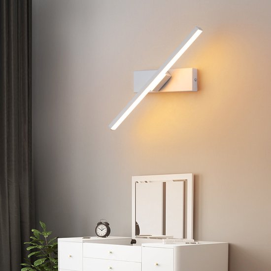 Moderne Led-wandleuchte Für Den Innenbereich Neutrales Dreifarbenlicht 300 Drehbar 8 W Schwarze Acryl-wandleuchte 40 Cm Geeignet Für Bad Und Flur