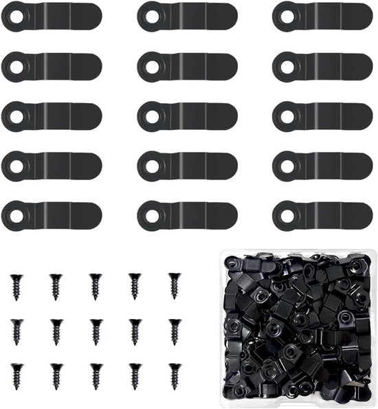 Metall-fotorahmen Mit Drehverschluss - Schwarz - 100 Stück
