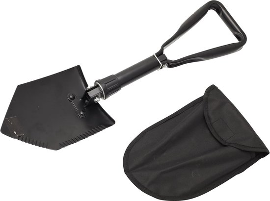 Faltbarer 3-in-1-campingspaten – Schwarz
