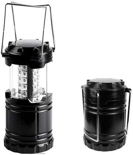 Multifunktionale Solar-campinglampe Mit 30 Leds Integrierter Akku Und Powerbank Superhelle Outdoor-lampe Notbeleuchtung Bei Stromausfall Schwarz