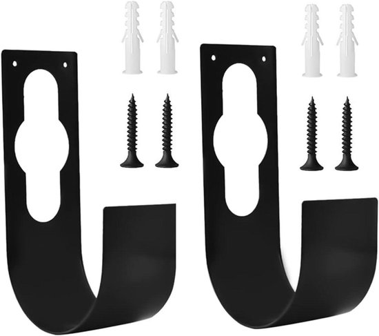 Cocoplus – Gartenschlauchhaken – Ausziehbar – Wandmontage – Schwarz – Aufbewahrungssystem – Geeignet Für Gartenschläuche – 2er-set – Inkl. Schrauben