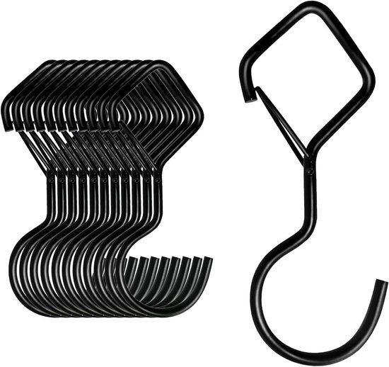 10 Schwarze S-haken Zum Aufhängen – Multifunktionale Haken Für Küche, Bad, Garten Und Mehr