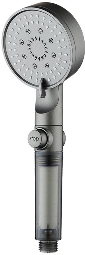 Schwarzer Duschkopf Mit Fünfstufiger Filterfunktion Kraftvollem Wasserstrahl Universell Einsetzbar Gut Sichtbarer Duschkopf Geeignet Für