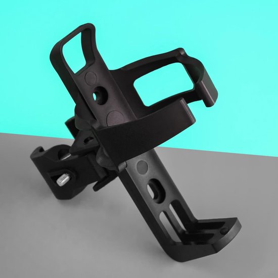 Schwarzer Montagefreier Fahrradbecherhalter Mit Schnellklemmbefestigung Universell Verstellbarer Wasserflaschenhalter Für Fahrräder Roller Und