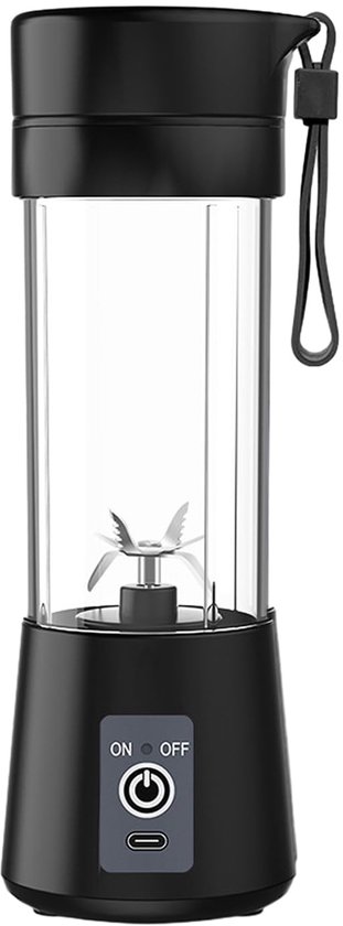 Mixer – Mini-mixer – Smoothie-maker – Wiederaufladbarer Mini-mixer – Tragbarer Mixer – Entsafter – Schwarz