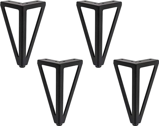 Metall-möbelbeine 15 Cm – 4er-set Schwarze Tischbeine Für Couchtische, Tv-tische Und Möbel