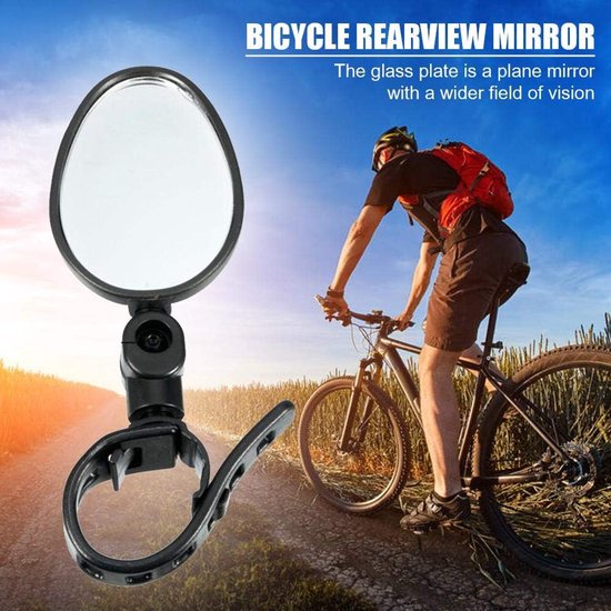 Set Mit 2 Verstellbaren Fahrradrückspiegeln Mit Klemmbefestigung, Universeller Schwarzer Spiegel Für Fahrrad- Und E-bike-lenker