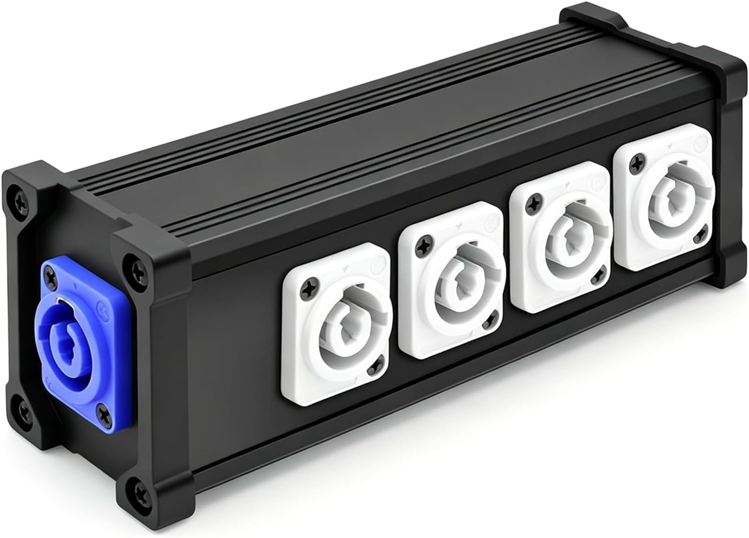 Powercon-stromverteilerkasten, 20 A, 1 Bis 4 Ausgänge Powercon-splitter Für Projektoren, Led-leinwände Und Moving Heads – Überspannungsschutz